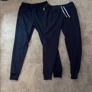 2 pairs of black sweatpants